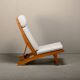 Hans J. Wegner AP71 Lounge Chair, Oak and Graphic fabric for AP Stolen, Den