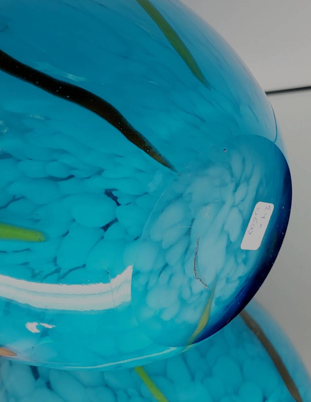 Vaas Meerkleurige en verre, style rétro, jaren 1980, Murano, italie