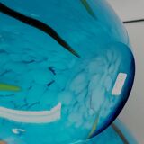 Vaas Meerkleurige en verre, style rétro, jaren 1980, Murano, italie