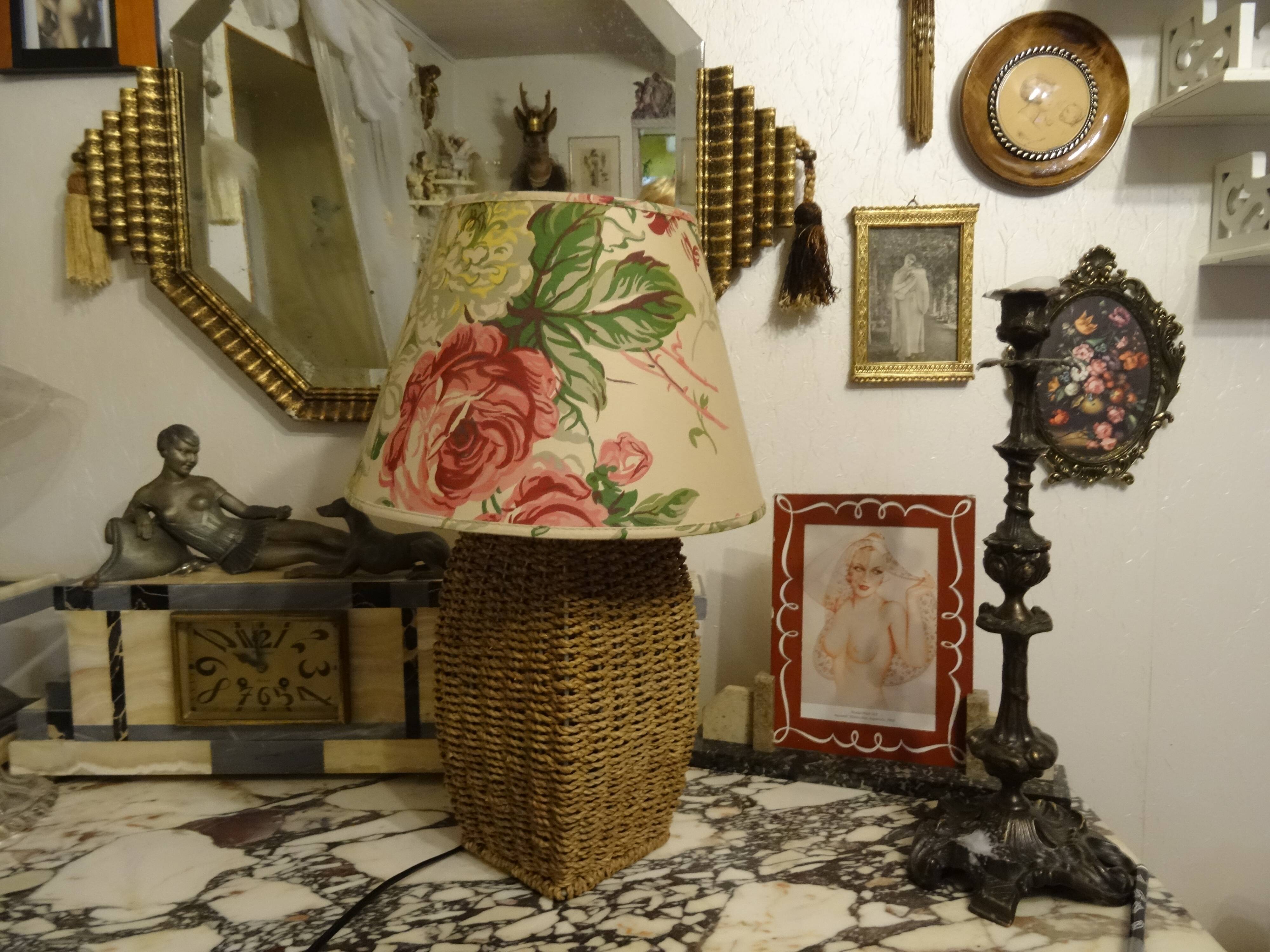 Braided twine foot lamp