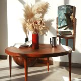 Round teak coffee table - Johannes Andersen - CF Christensen from Silkeborg