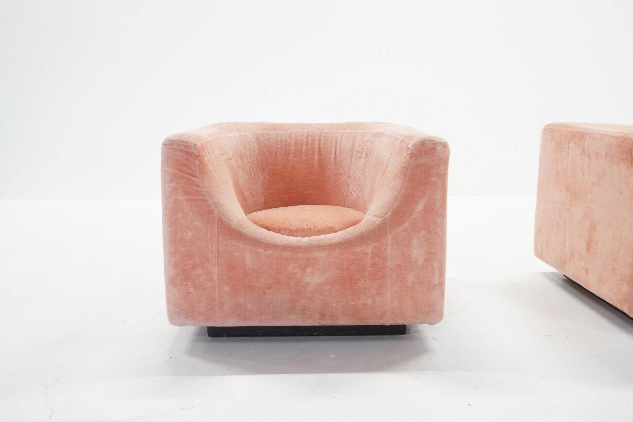 Vintage Italian Lounge Chairs by Bernard Govin for Saporiti, 1960s, Set of 2