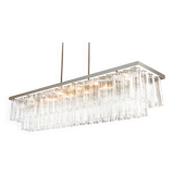 Rectangular “tronchi” murano glass chandelier