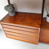 Scandinavian modular shelf in royal teak system by Poul Cadovius