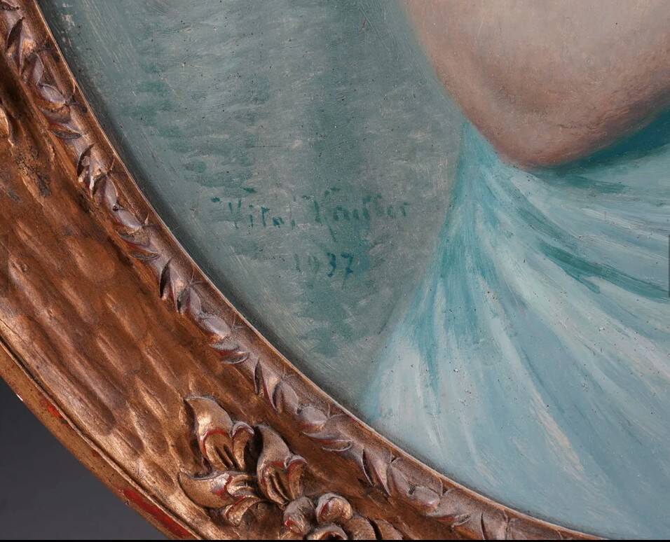 Important Tableau Portrait of Notable (Dijon) Vital Keuller (1866-1945)