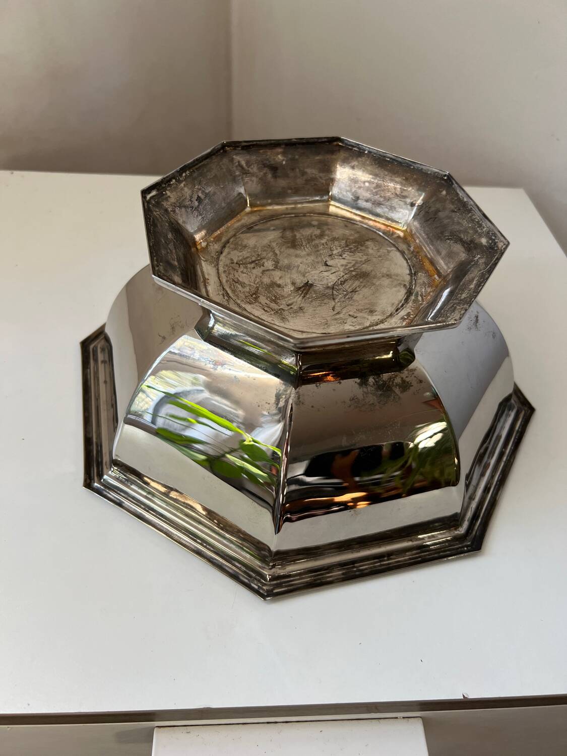 Vintage silver-plated fruit bowl