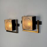 Pair of Wall Lights by Jacques Adnet, From the Nevada line, France 50s