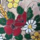 Ceramic plate Jérôme Massier Vallauris 1932-1935 cloisonné flower decoration