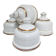 Four white enamelled metal cheese bells early twentieth century