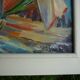 Huile sur toile Régate 71x56 par M. Vanbelle
