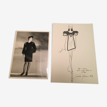 Paco Rabanne: fashion illustration and superb original vintage press photography