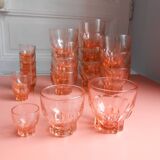 Set of pink glasses