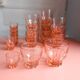 Set of pink glasses