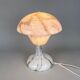 Lampe de table champignon en verre marbré vintage, années 1930