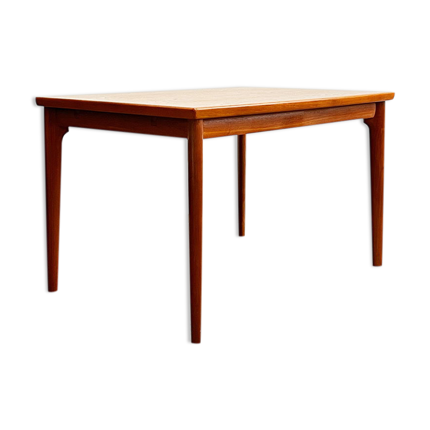 Danish mid century teak extendable dining table, denmark, 1960s