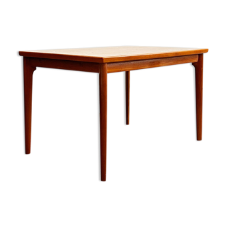 Danish mid century teak extendable dining table, denmark, 1960s
