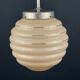 Vintage pink glass pendant lamp, Italy, 1950s