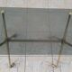 Vintage dessert trolley in brass and smoked glass 1960
