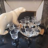 70s twisted stemmed glasses