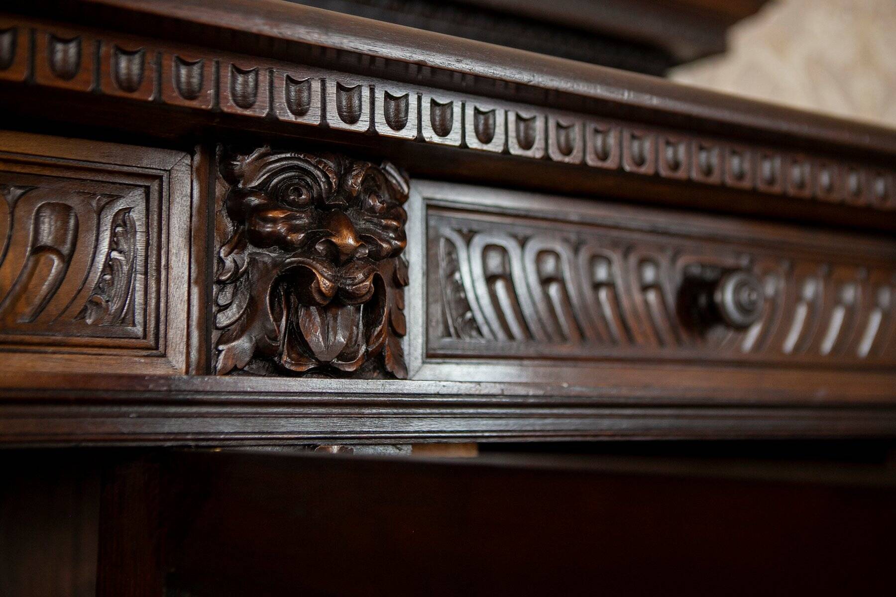 Renaissance Revival Sideboard in Oak