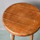 Vintage 60s bar stool in blue lacquered wood and metal.