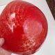 Red bullicante Murano glass catchall signed