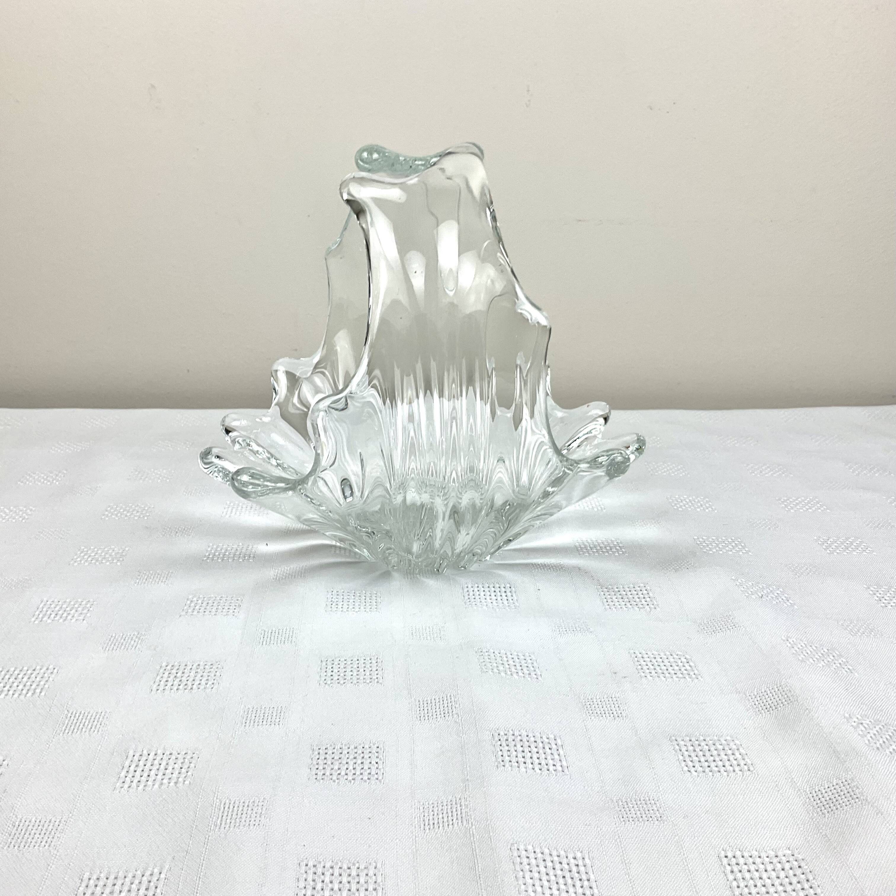 Vintage glass basket emptier