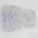 Pair of vintage wall sconces in transparent and wavy blue perspex. Year 60