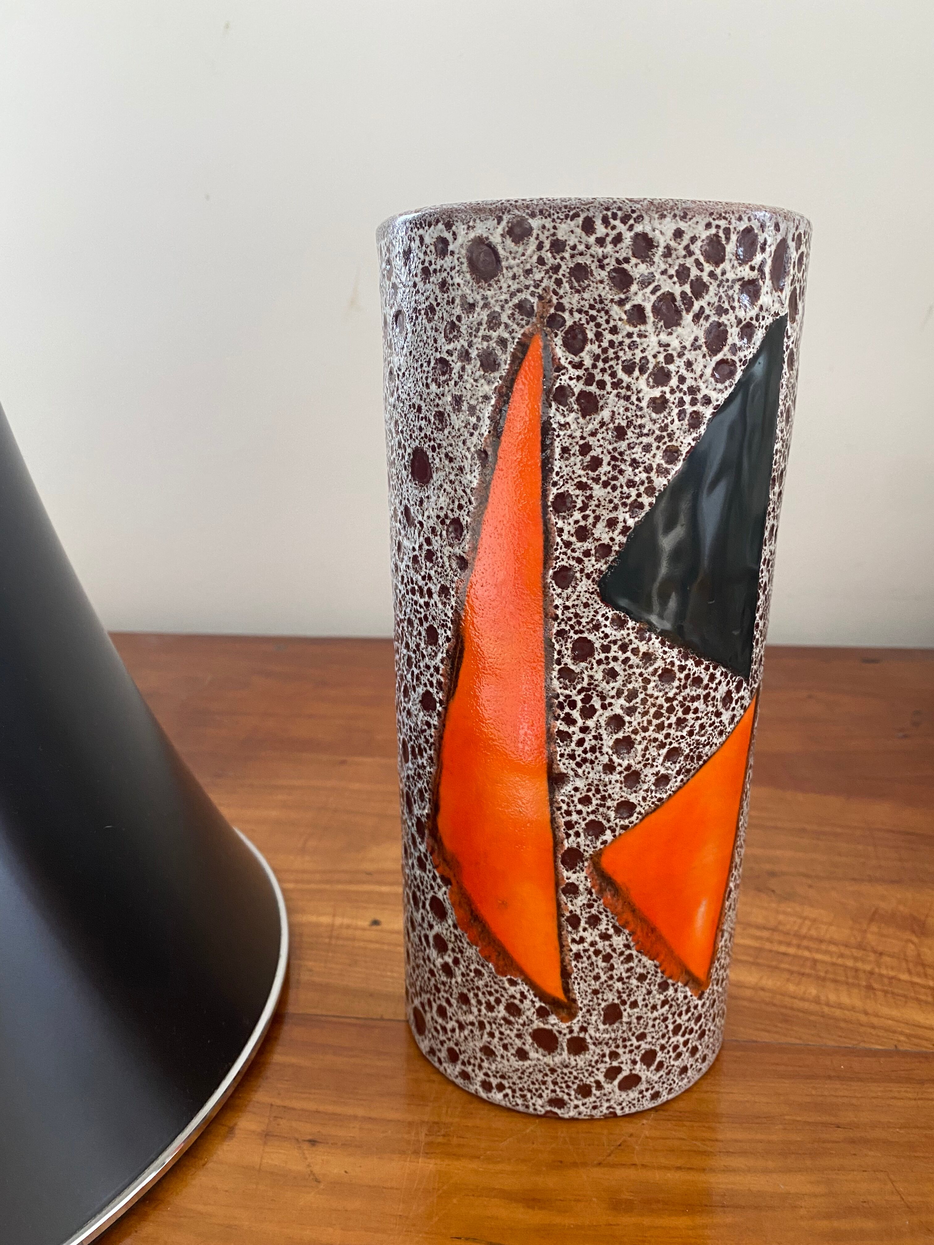 Ceramic roller vase Vallauris Le Vaucour signed