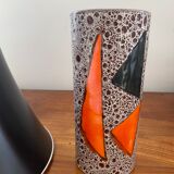 Ceramic roller vase Vallauris Le Vaucour signed