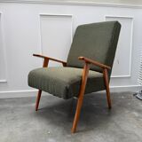 Scandinavian khaki armchair