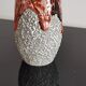 Vase zoomorphe en céramique fat lava orange/marron flambé style Vallauris