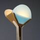 Vintage aluminium and glass floor lamp, Italian design, 1980s.