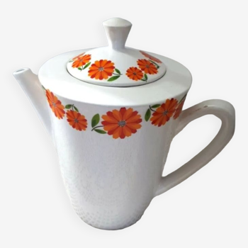 Cafetière verseuse Moulin des Loups Orchies Série Malmoë décor floral vintage