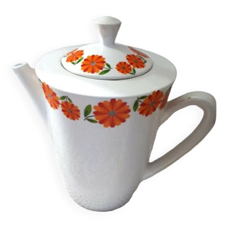 Cafetière verseuse Moulin des Loups Orchies Série Malmoë décor floral vintage