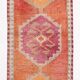 3x10 Pumpkin Orange & Pink Turkish Runner Rug, 96x309Cm