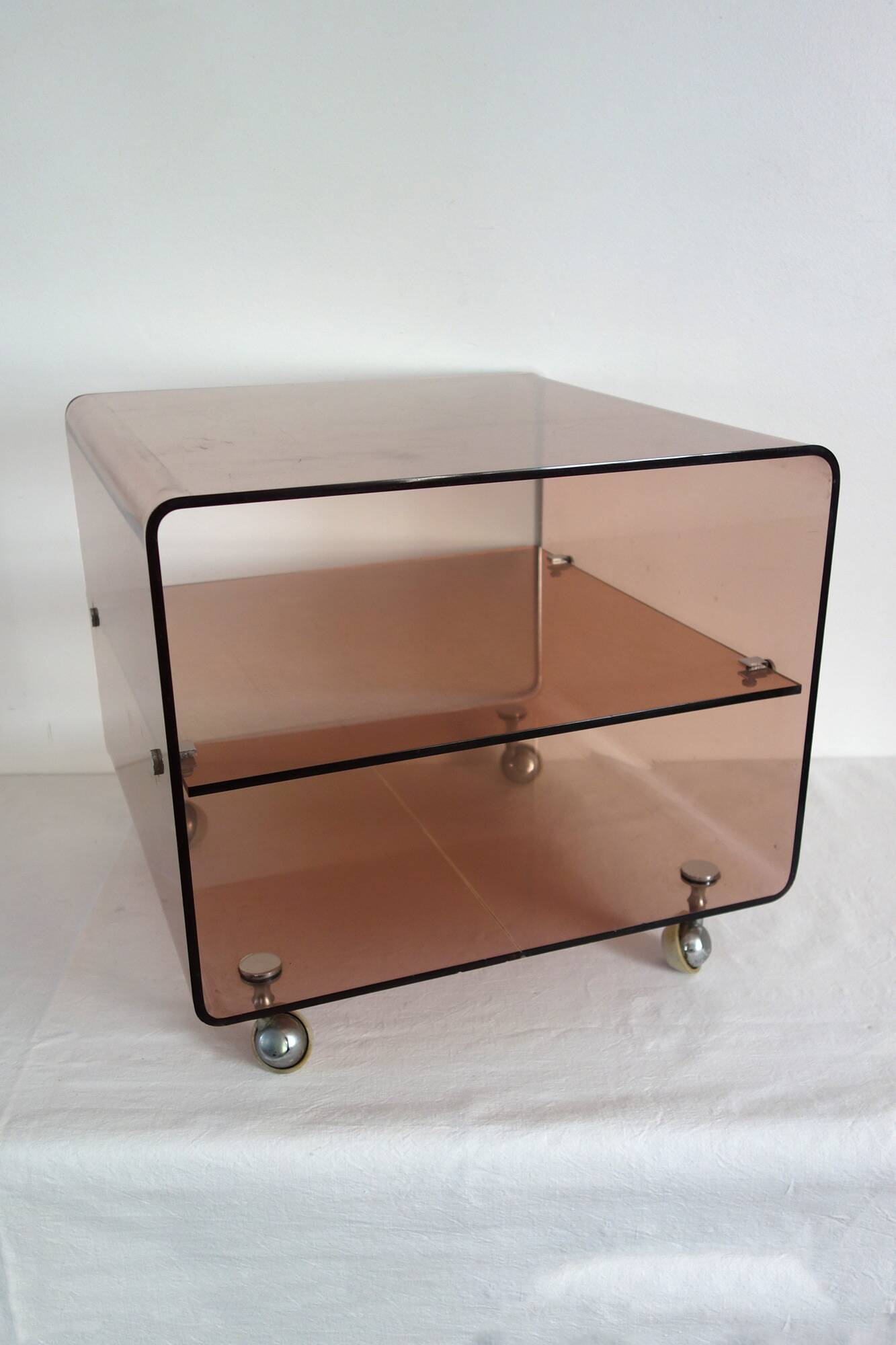 Plexiglas coffee table Michel Dumas 70s