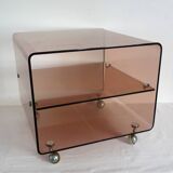 Table basse en Plexiglas Michel Dumas années 70