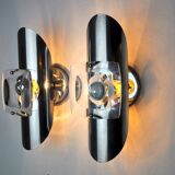 Pair of oscar torlasco wall lights, murano glass, italy, 1970