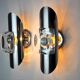 Pair of oscar torlasco wall lights, murano glass, italy, 1970