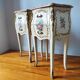 Pair of painted Louis XV style bedside tables