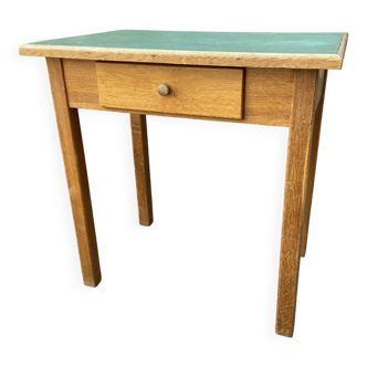 Small table Vintage desk 1960s Small side table laminated beech ve