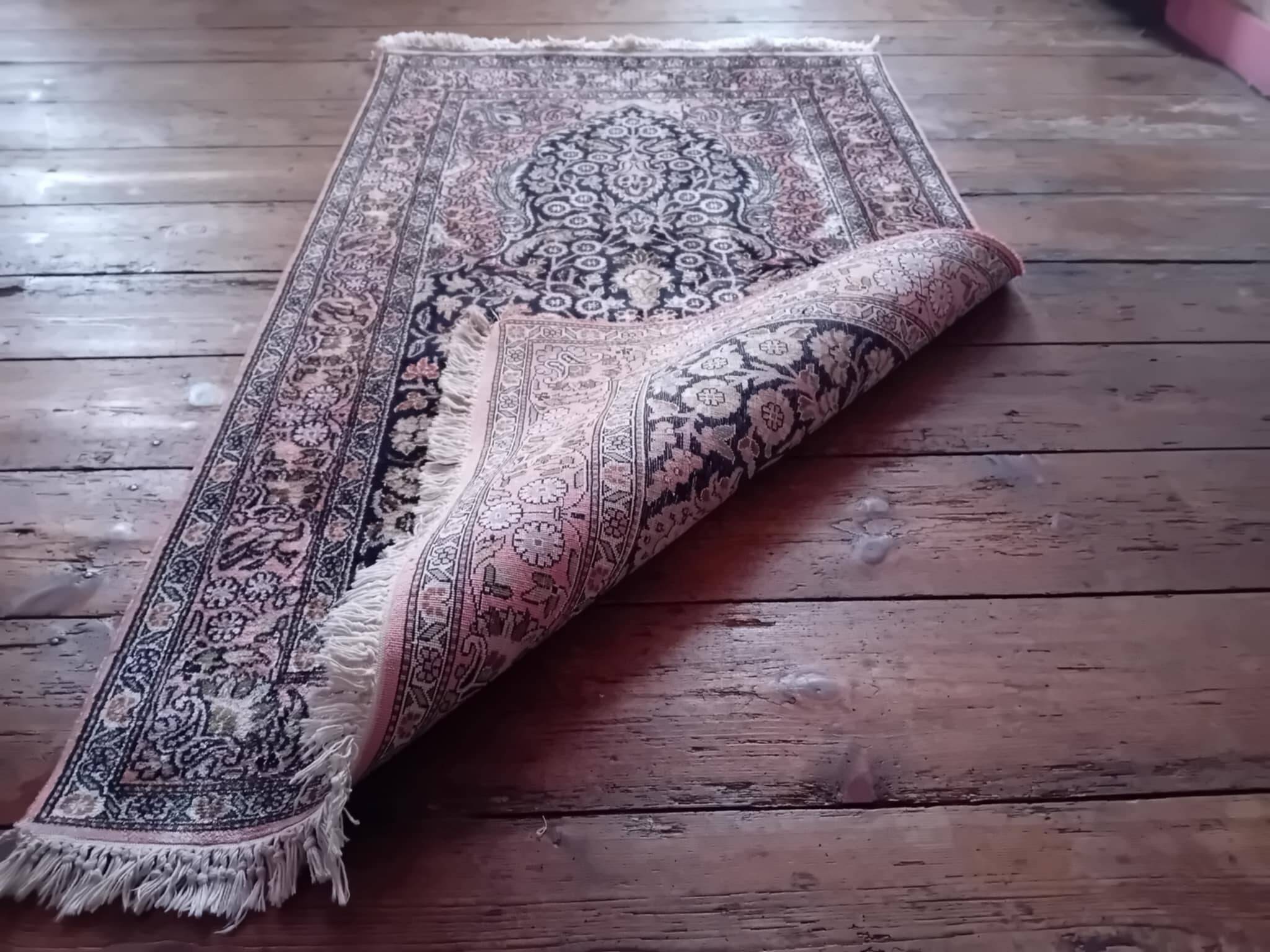 Handmade silk cashmere rug 155x92cm