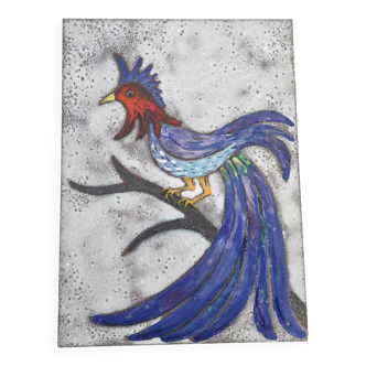 Vintage lava stone panel Frères Cloutier 1960