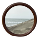 Grand miroir mural en bois
