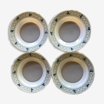 Lot 4 assiettes creuses Arcopal