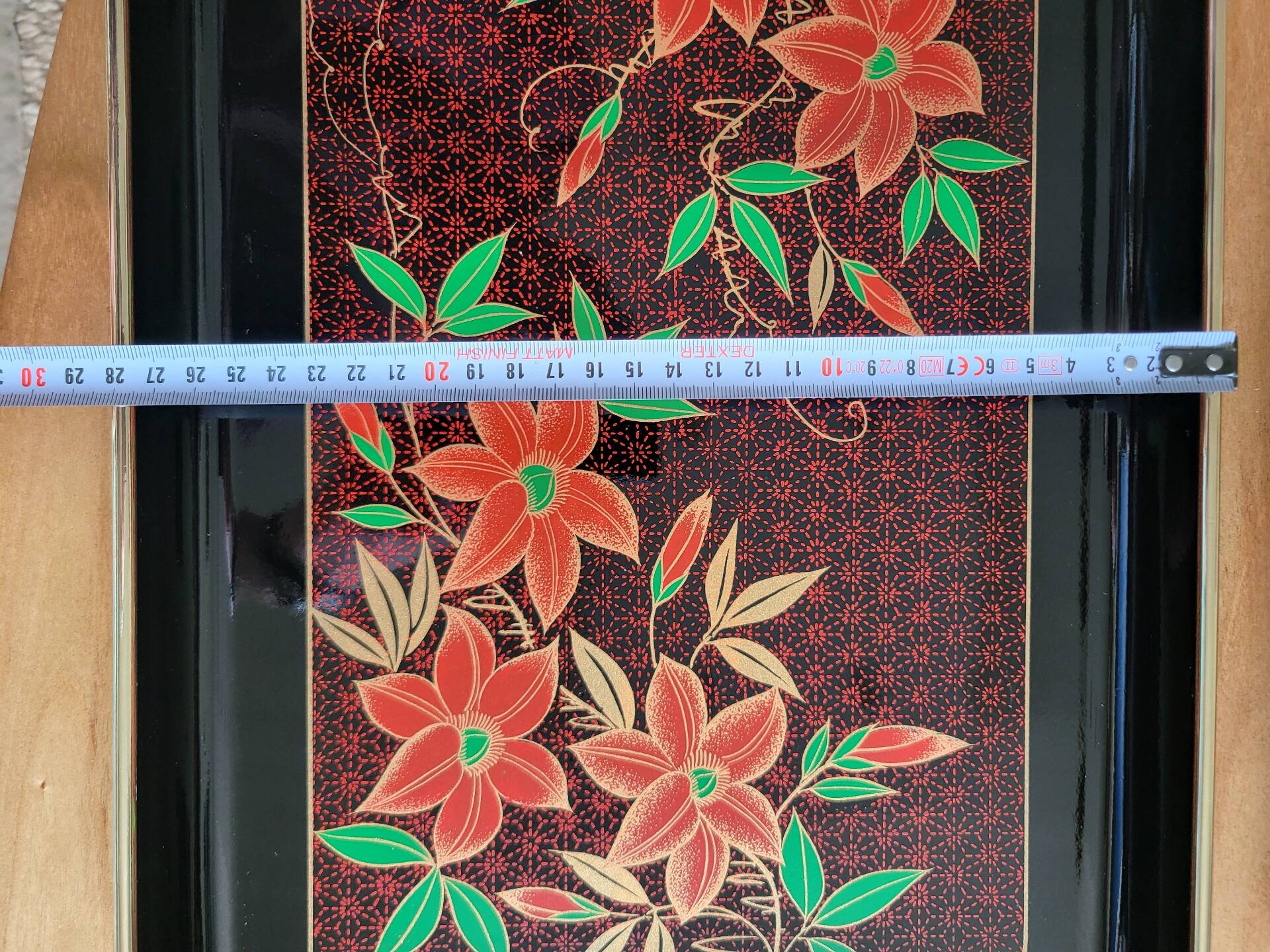Set of Three Japanese Lacquered Plastic Trays ESIA 1970s