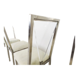 Metal and lucite dining chairs by Belgochrom, 1970s