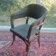 Vintage wicker and rattan bridge chair