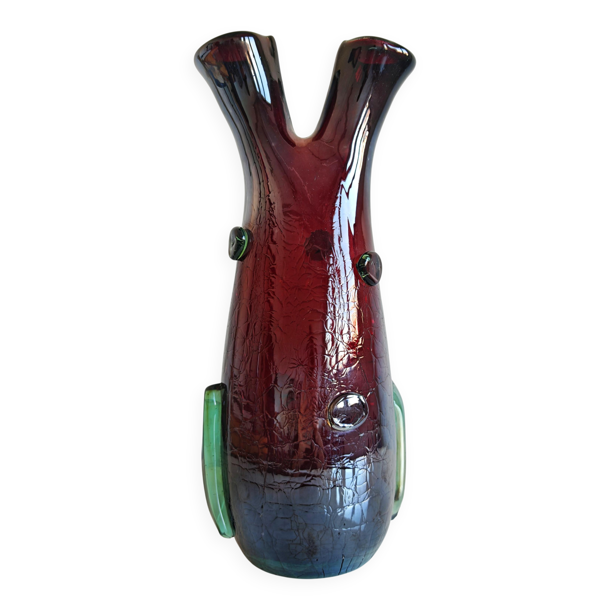 Vase en verre de Murano Mid Century Modern par Luciano Ferro 1950s